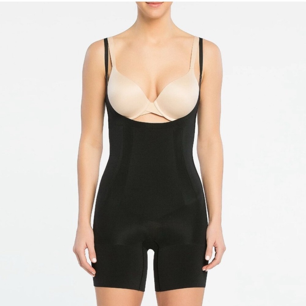 SPANX Black and Nude Shapewear Bodysuit